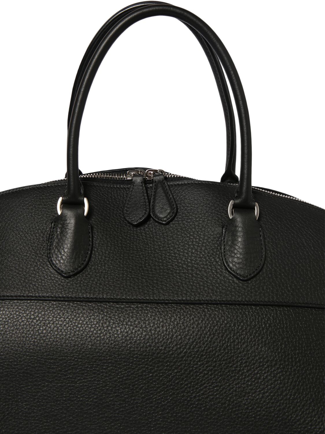 Shop The Row George Leather Duffle Bag In Black Ans