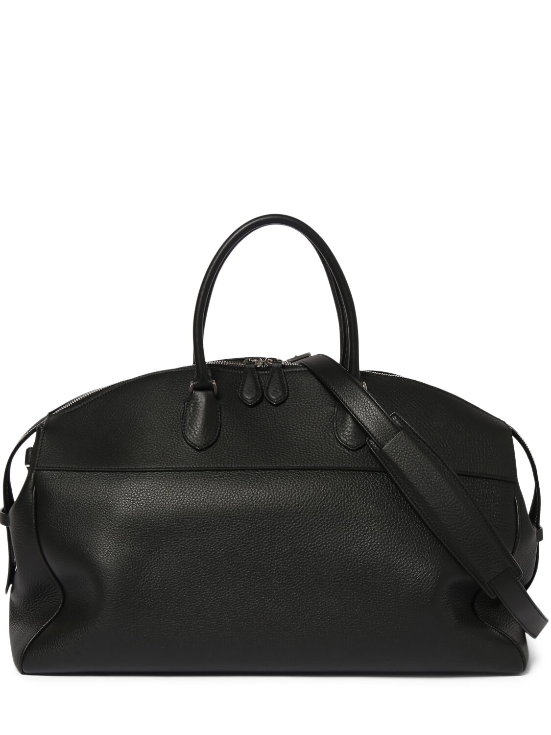 Shop The Row George Leather Duffle Bag In Black Ans