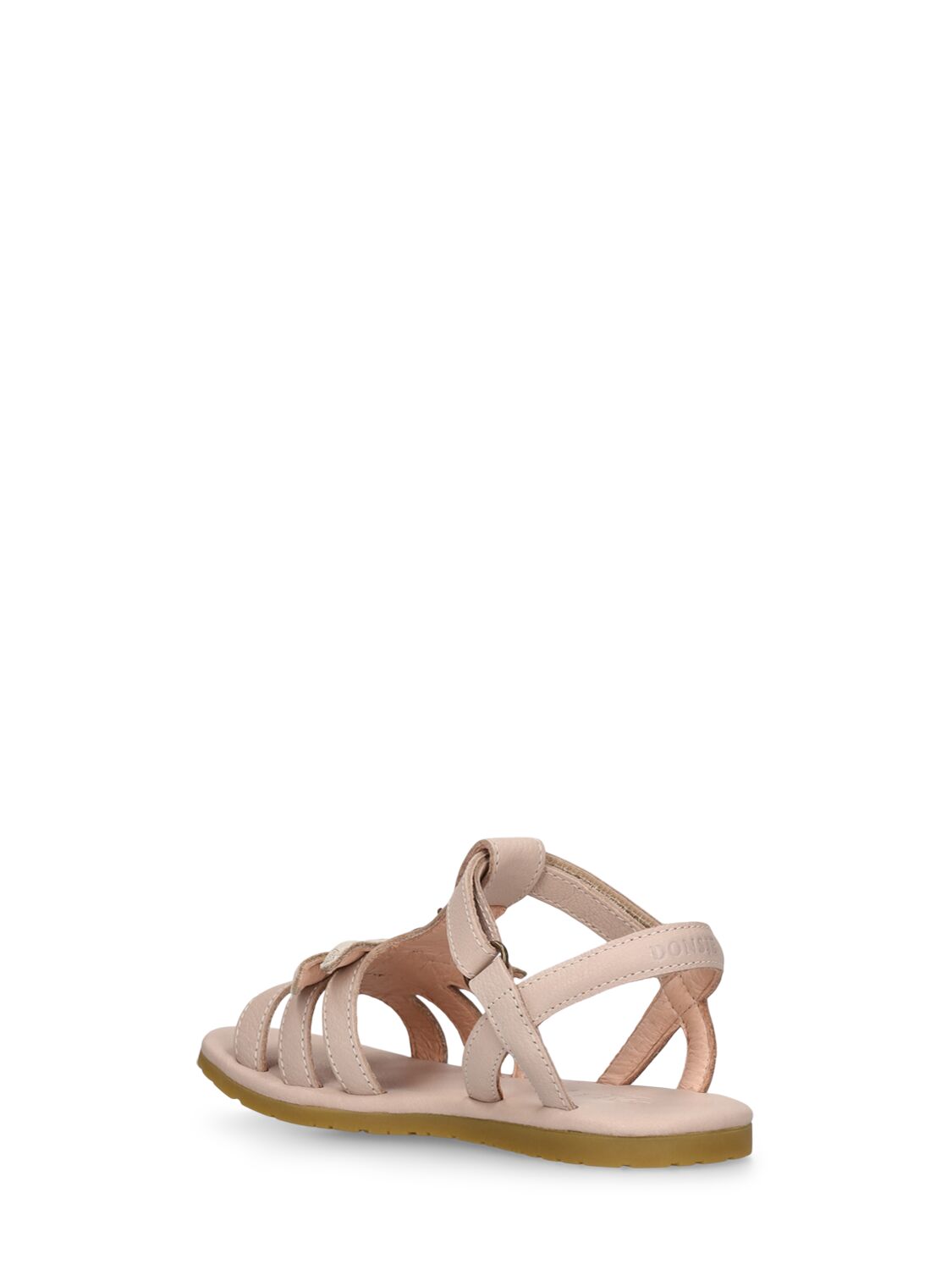 Shop Donsje Leather Sandals W/ Dragonfly Patch In Pink