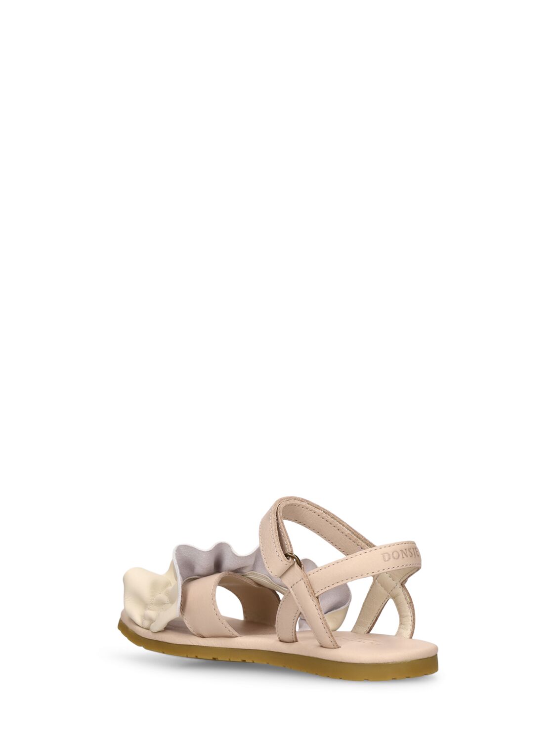 Shop Donsje Ruffled Leather Sandals In Off White