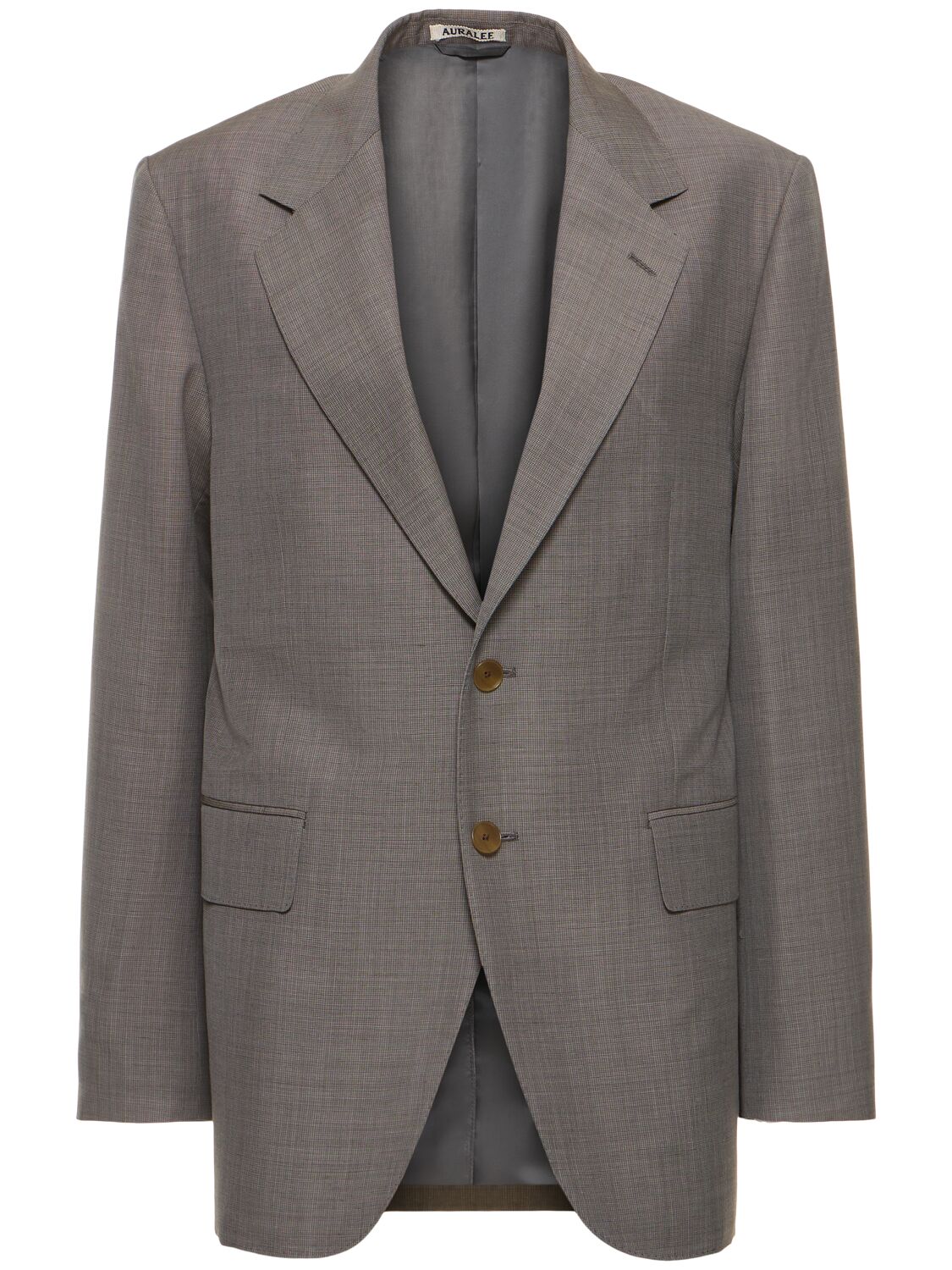 Auralee Tropical Wool & Mohair Jacket In Grey