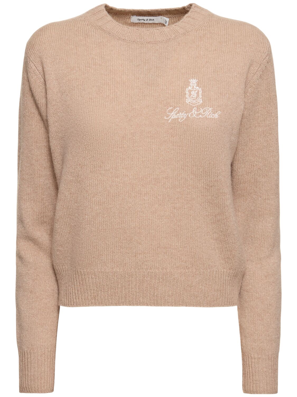 Sporty And Rich Vendome Cashmere Crewneck Sweater In Brown