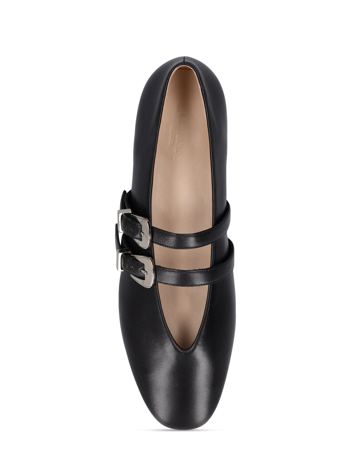 Shop Le Monde Beryl 10mm Claudia Leather Ballerina Flats In Black