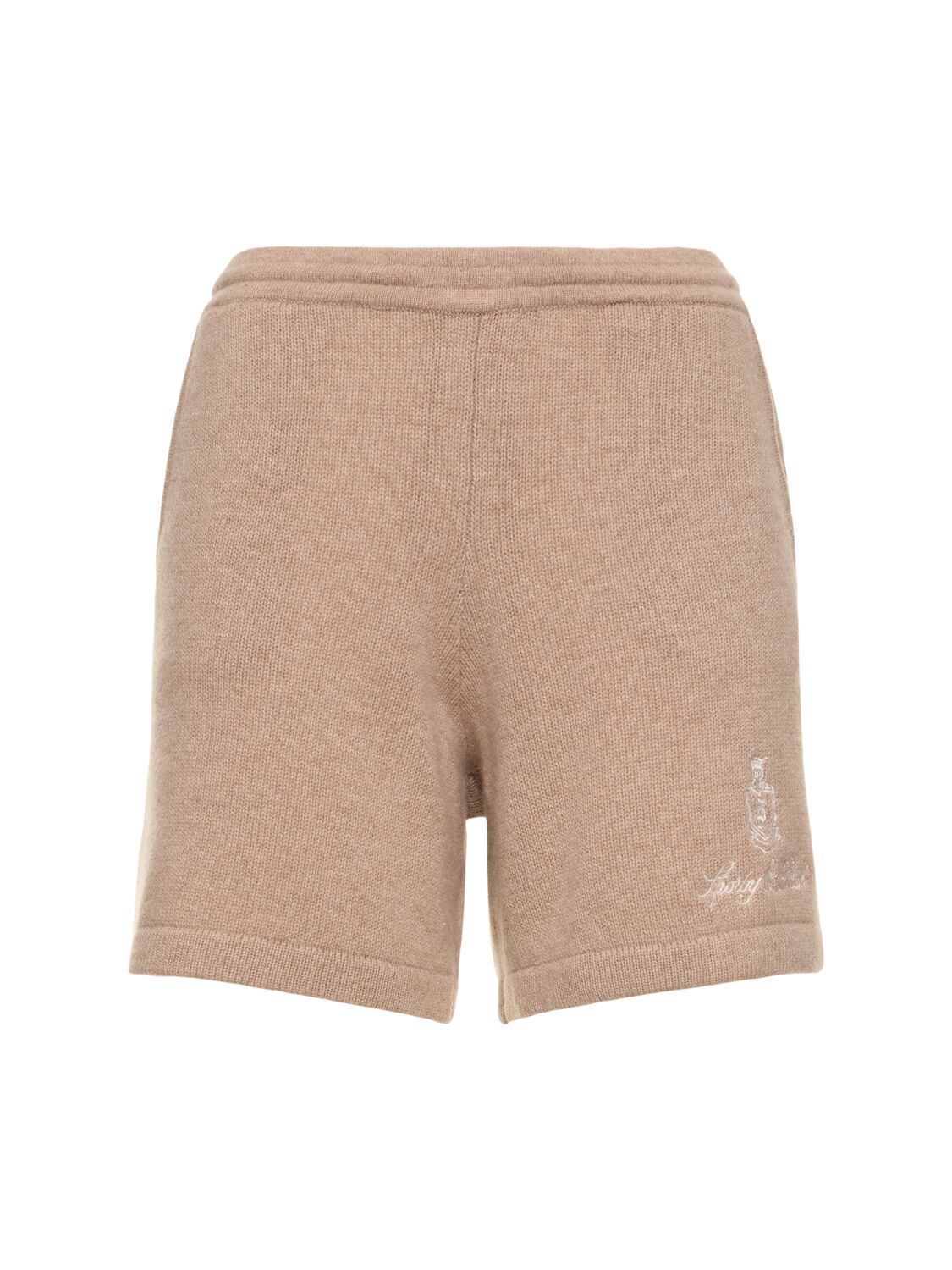 Sporty And Rich Vendome Cashmere Shorts In Brown
