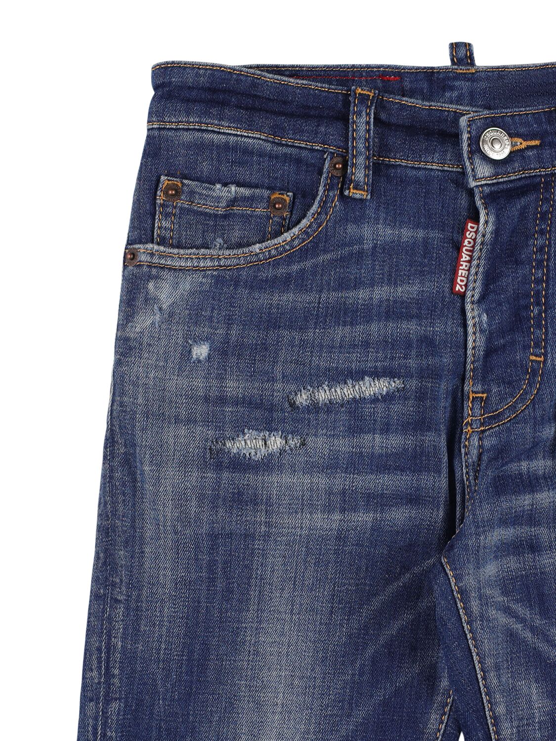 Shop Dsquared2 Stretch Cotton Jeans In 牛仔
