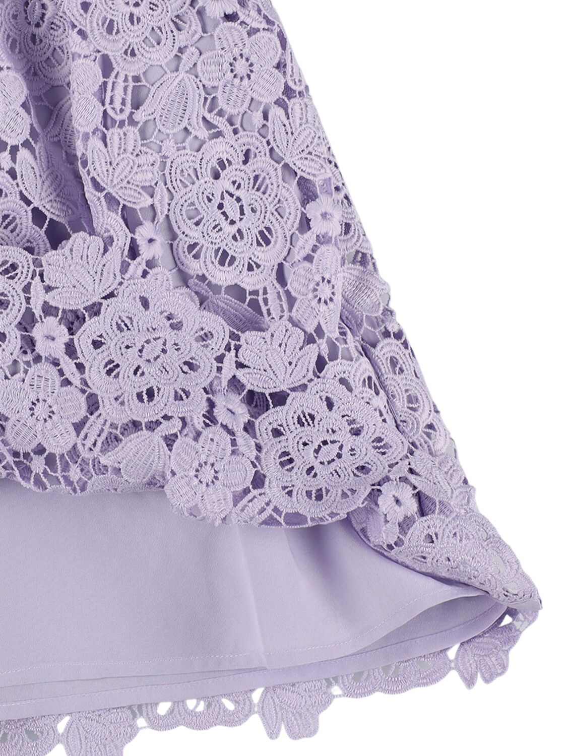 Shop Self-portrait Lace Dress In Light Purple