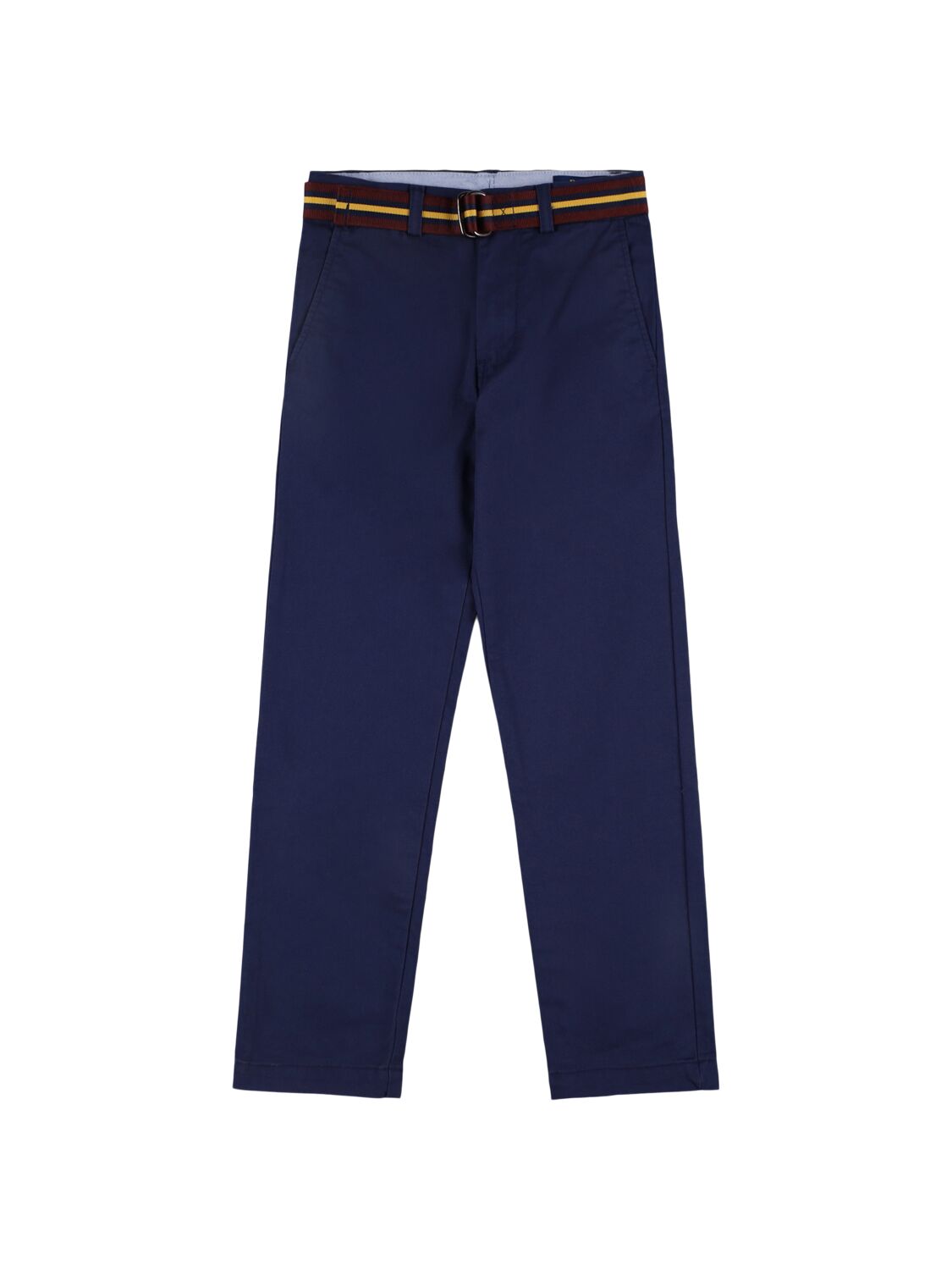 Shop Ralph Lauren Stretch Cotton Twill Chino Pants W/ Belt In Dark Blue