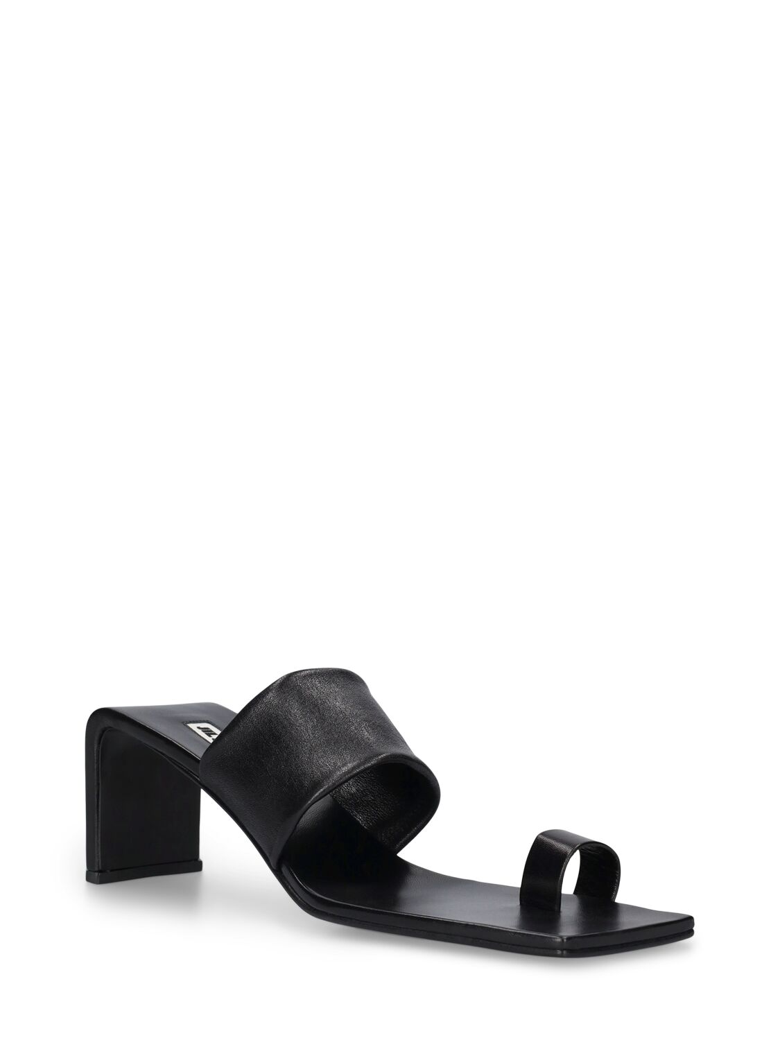 Shop Jil Sander 65mm Leather Sandals In Black