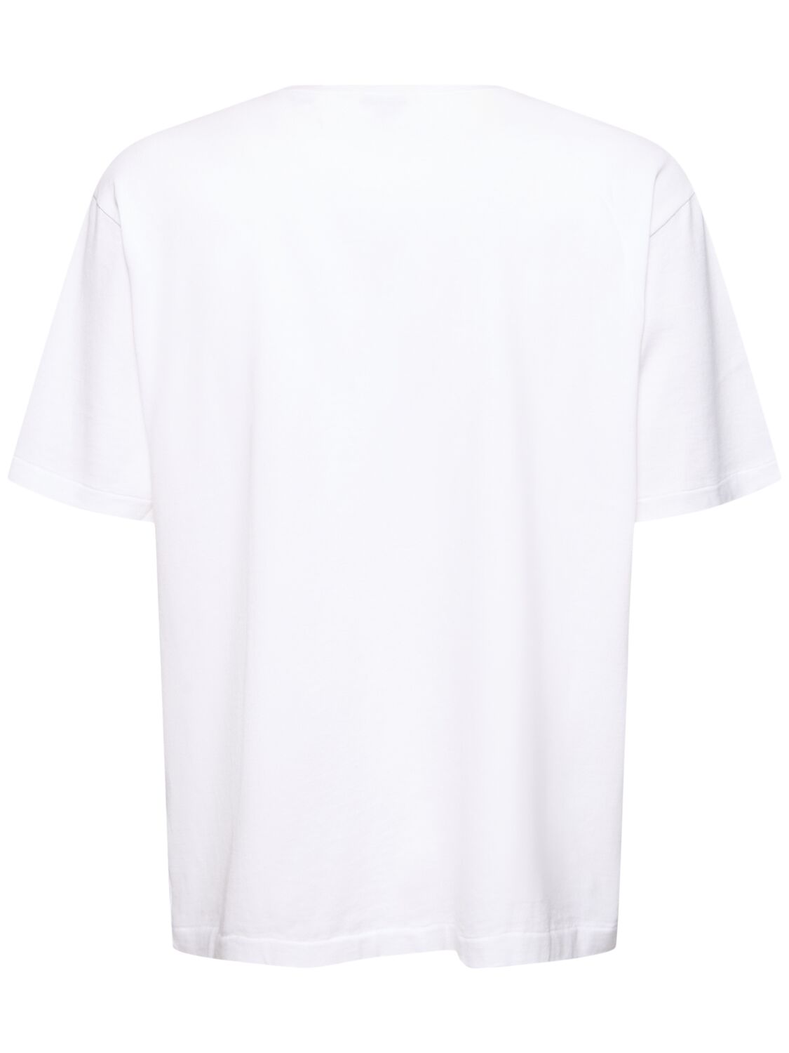 Shop Auralee Cotton Knit T-shirt In White