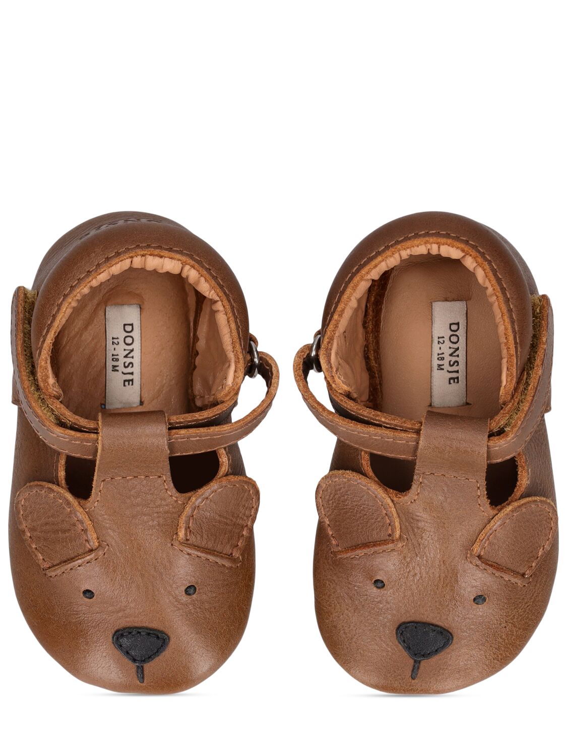 Shop Donsje Bear Leather Pre-walker Shoes In Brown