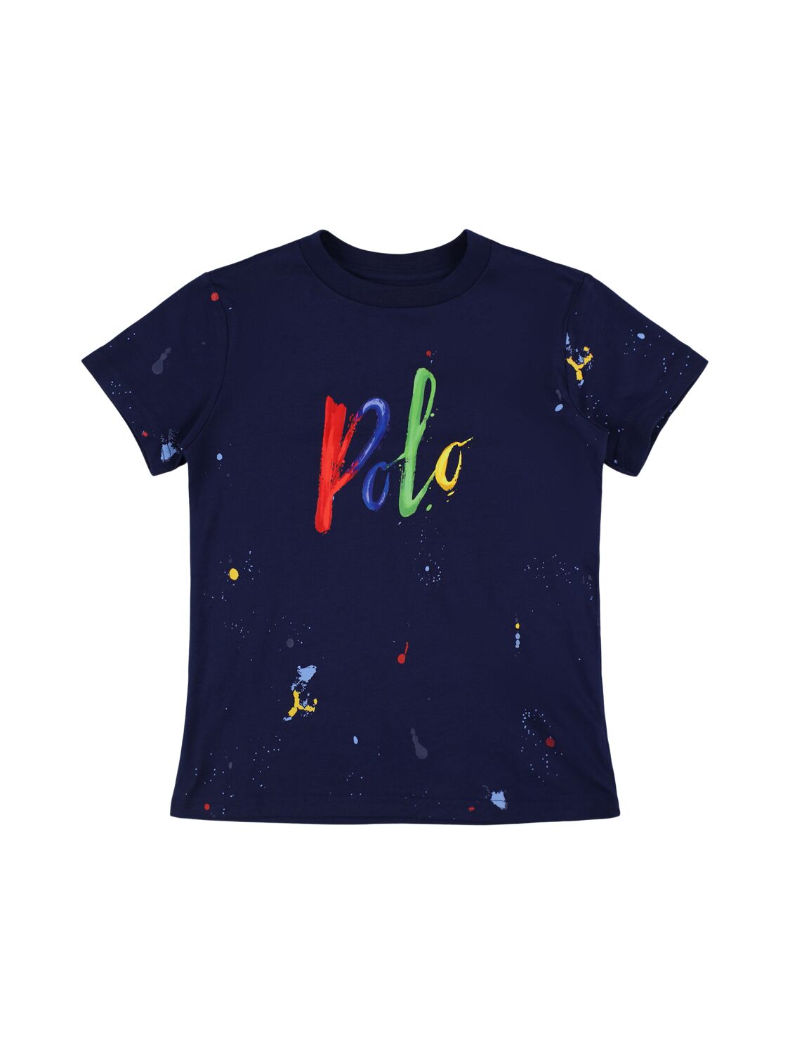 Ralph Lauren Babies' Printed Cotton Jersey T-shirt In Blue