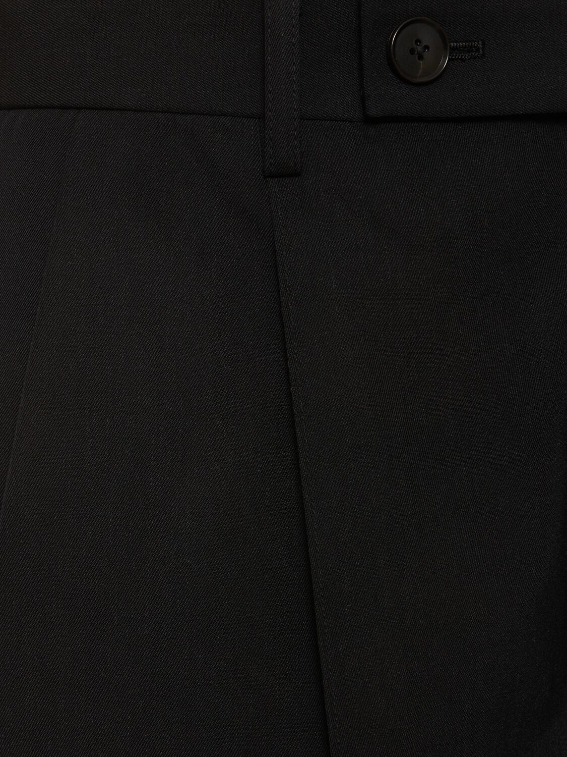 Shop Auralee Light Wool Gabardine Pants In Top Black