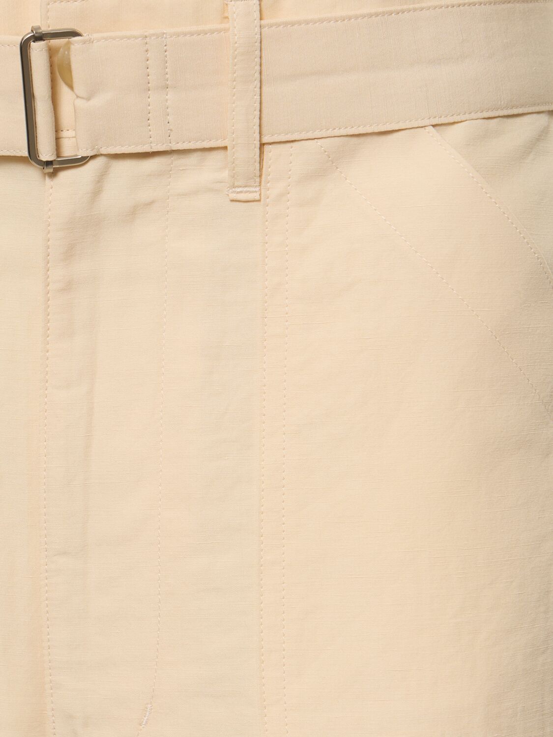 Shop Auralee Linen & Cotton Straight Pants In Ecru