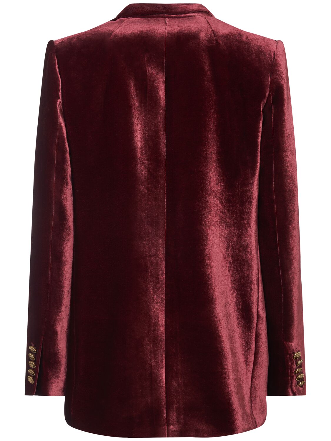 Shop Etro Velvet Single Breast Jacket In 酒红色