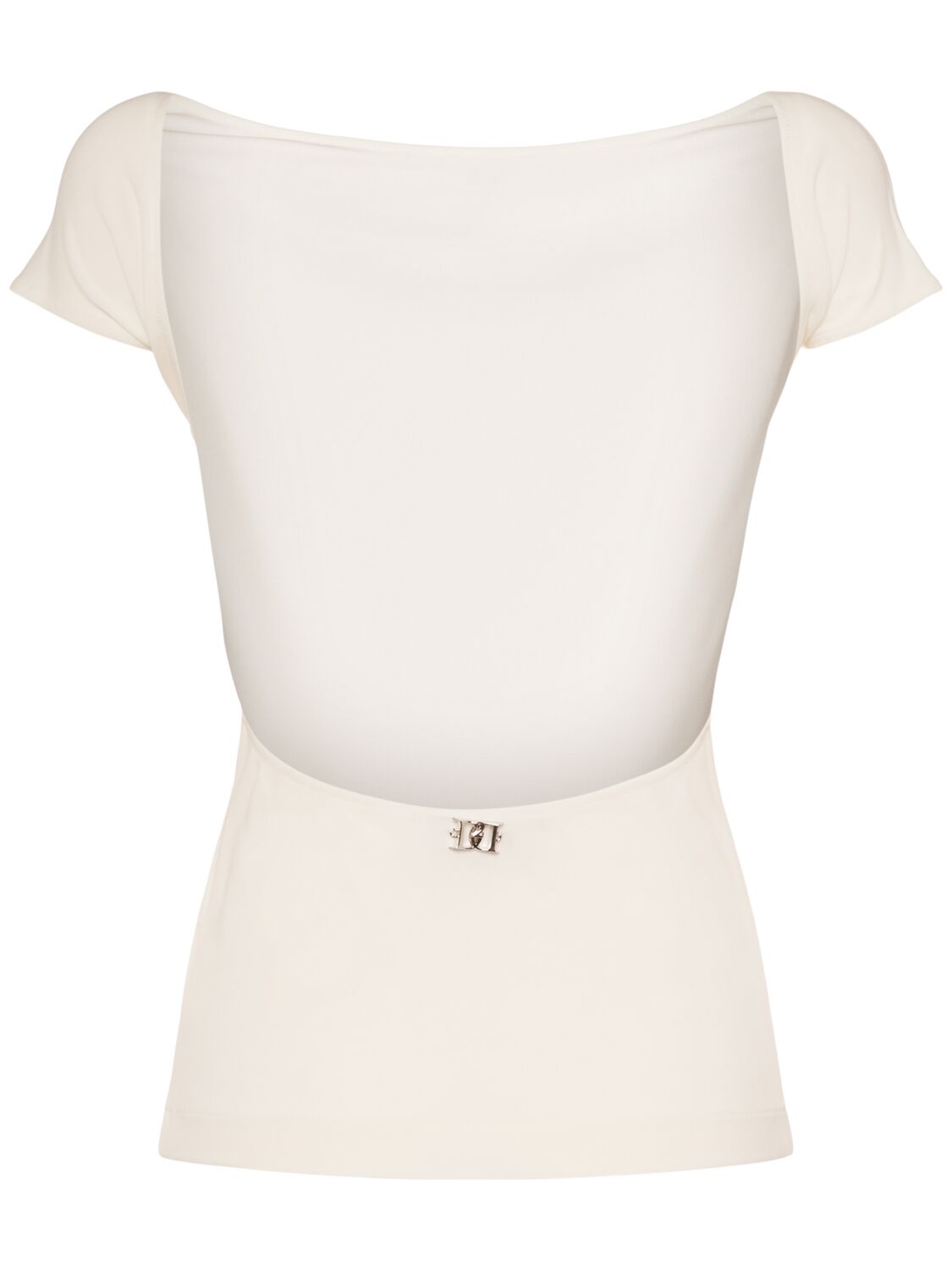 Shop Dsquared2 Jersey Open Back Top In White