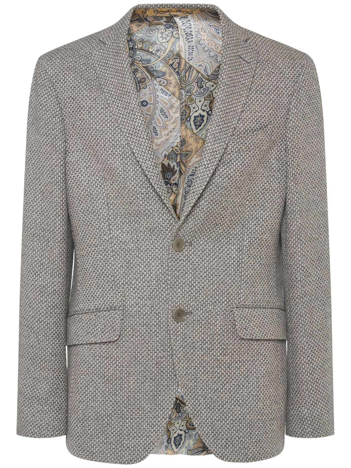 Etro Wool & Cashmere Blazer In Grey