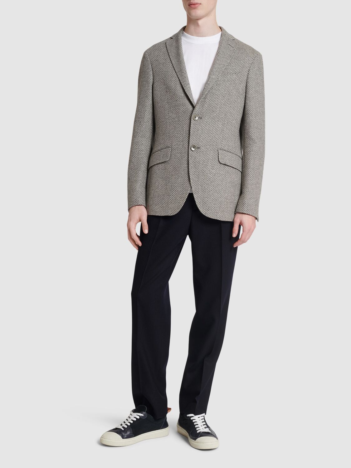 Shop Etro Wool & Cashmere Blazer In Grey