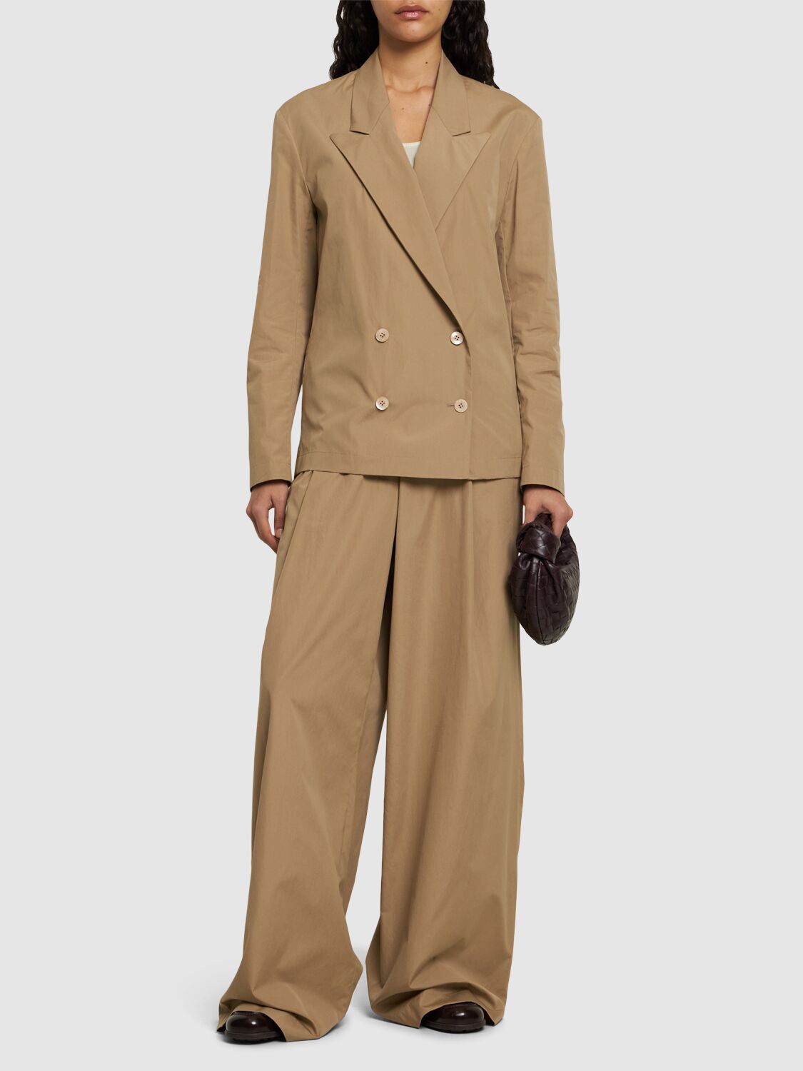 ジャケット DRIES VAN NOTEN BEIGE DOUBLE-BREASTED COTTON JACKET Dries Van Noten Double-breasted Blazer In Beige | ModeSens