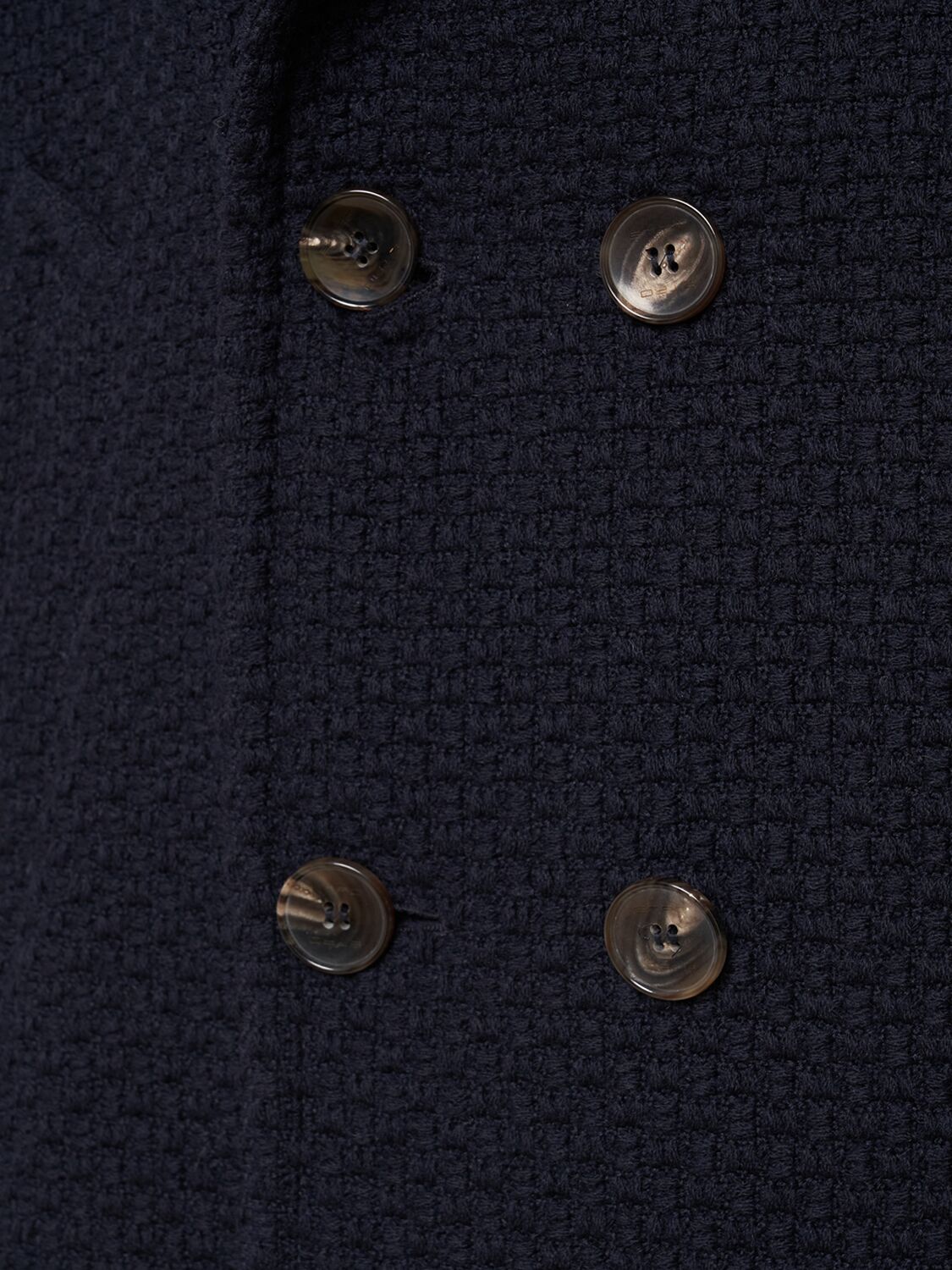 Shop Etro Wool Peacoat In Navy