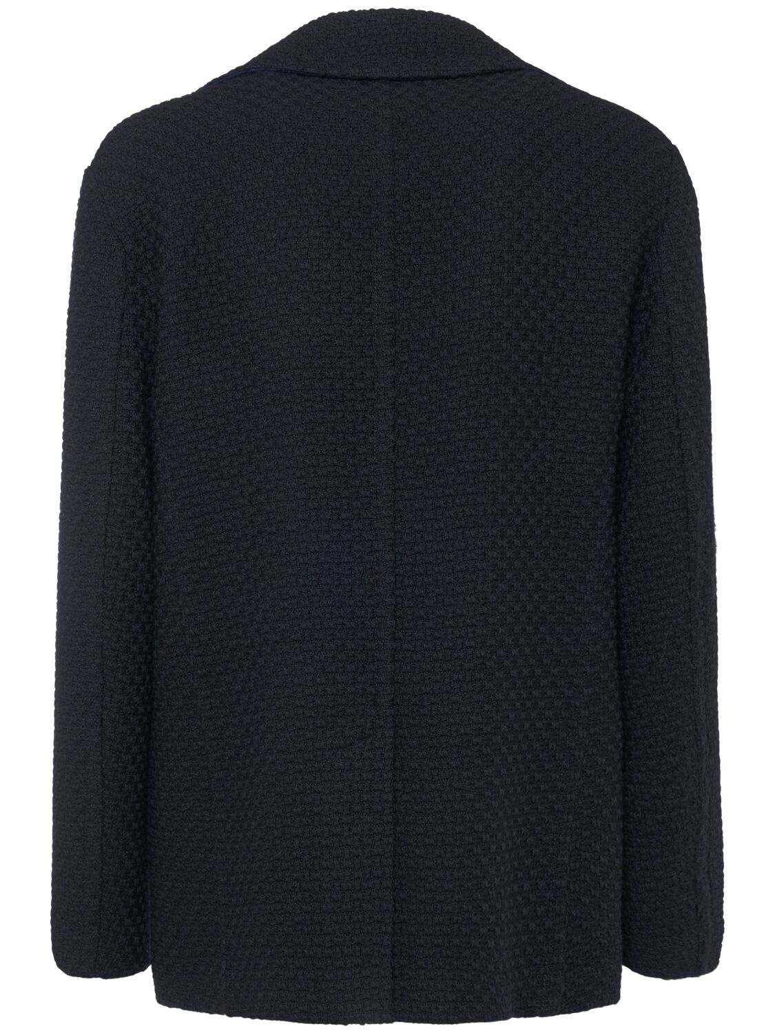 Shop Etro Wool Peacoat In Navy