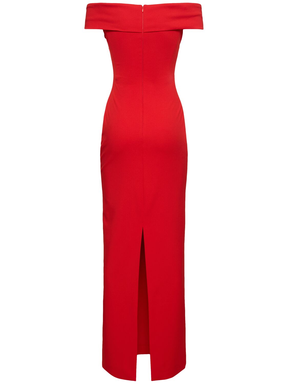 Shop Solace London Inex Crepe Knit Midi Dress In Red