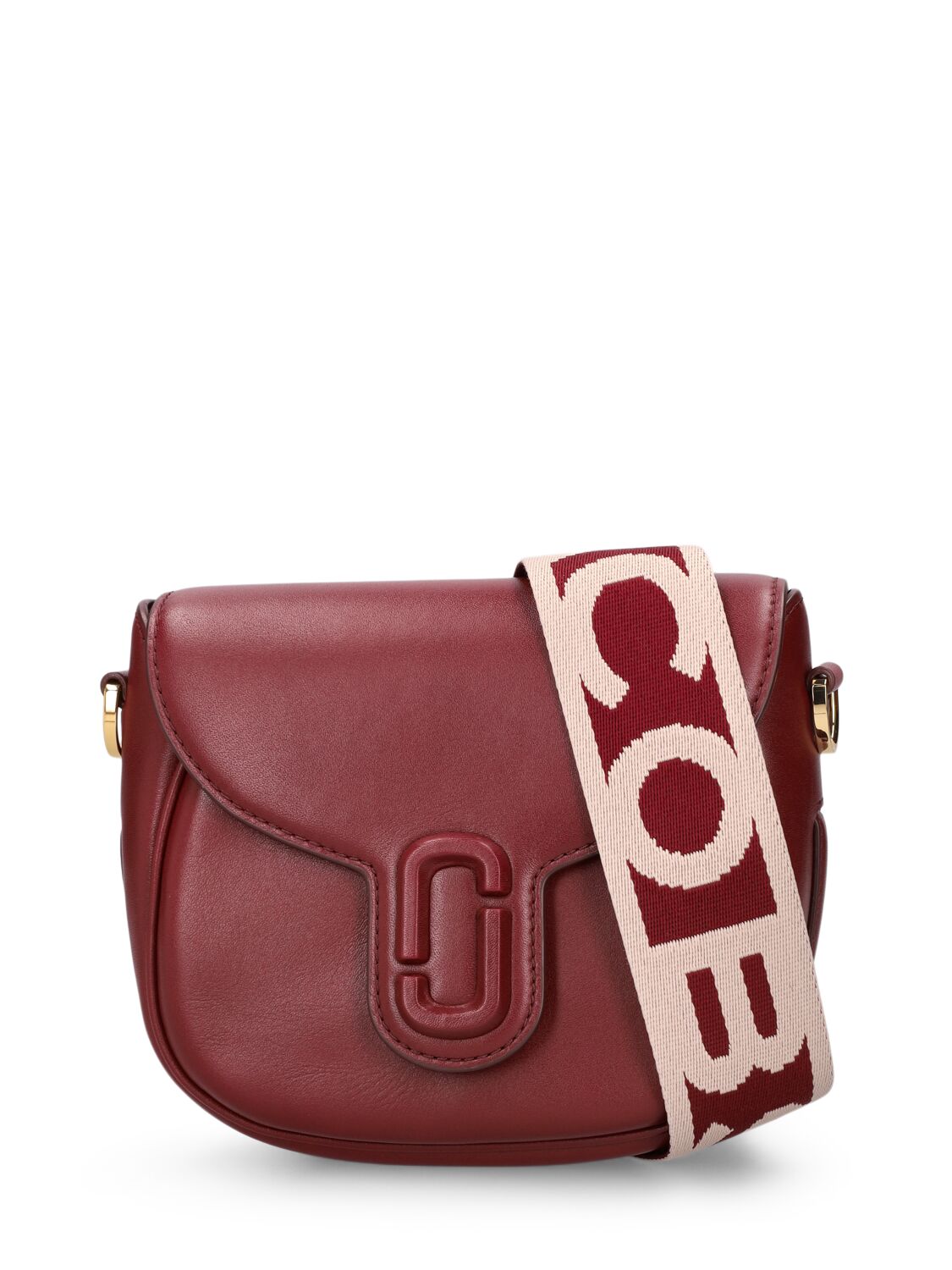 Marc Jacobs The Small J Marc Leather Saddle Bag In Red