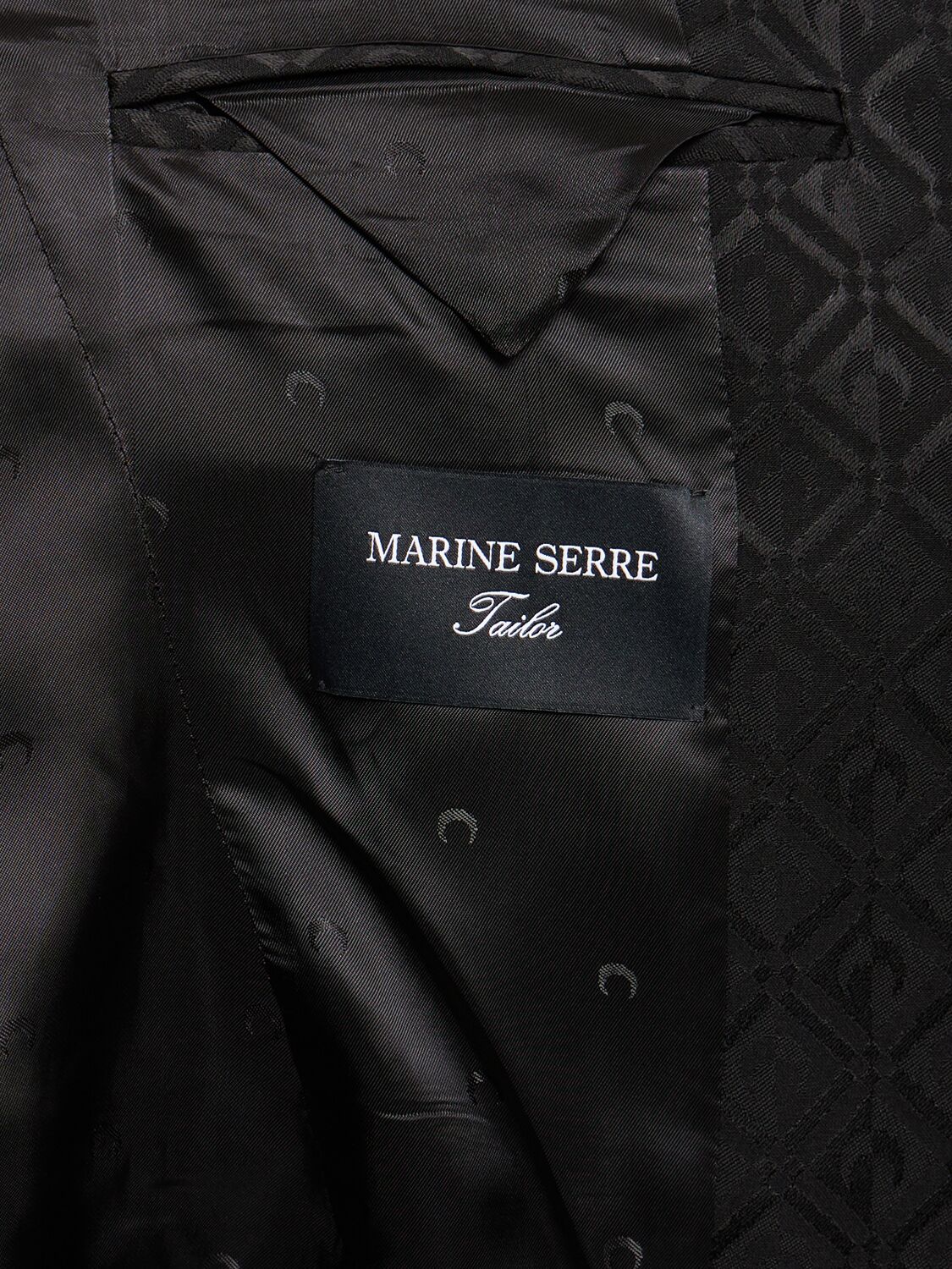 Shop Marine Serre Moon Diamant Jacquard Blazer In Black