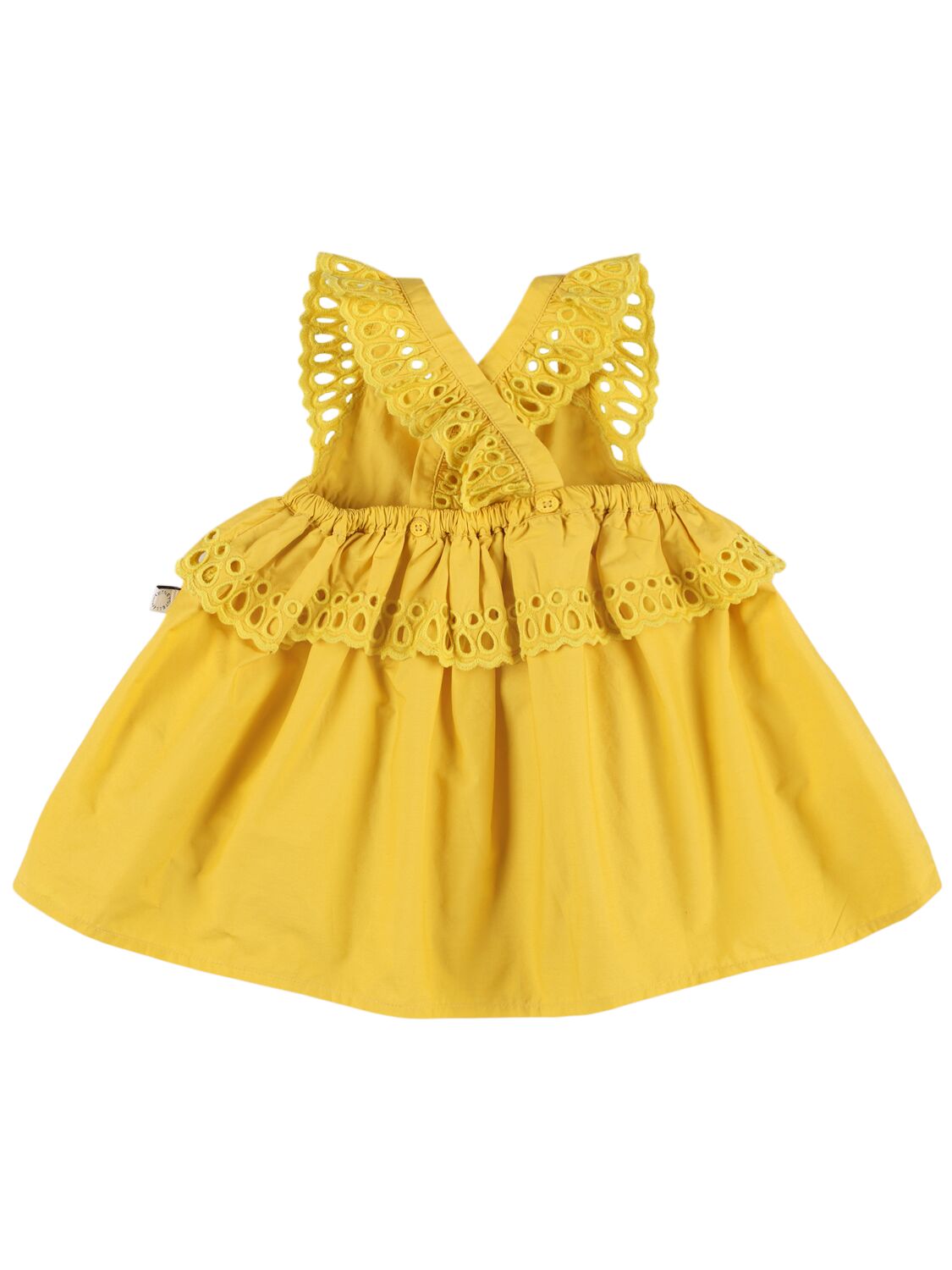 Shop Stella Mccartney Organic Cotton Poplin Dress In Yellow