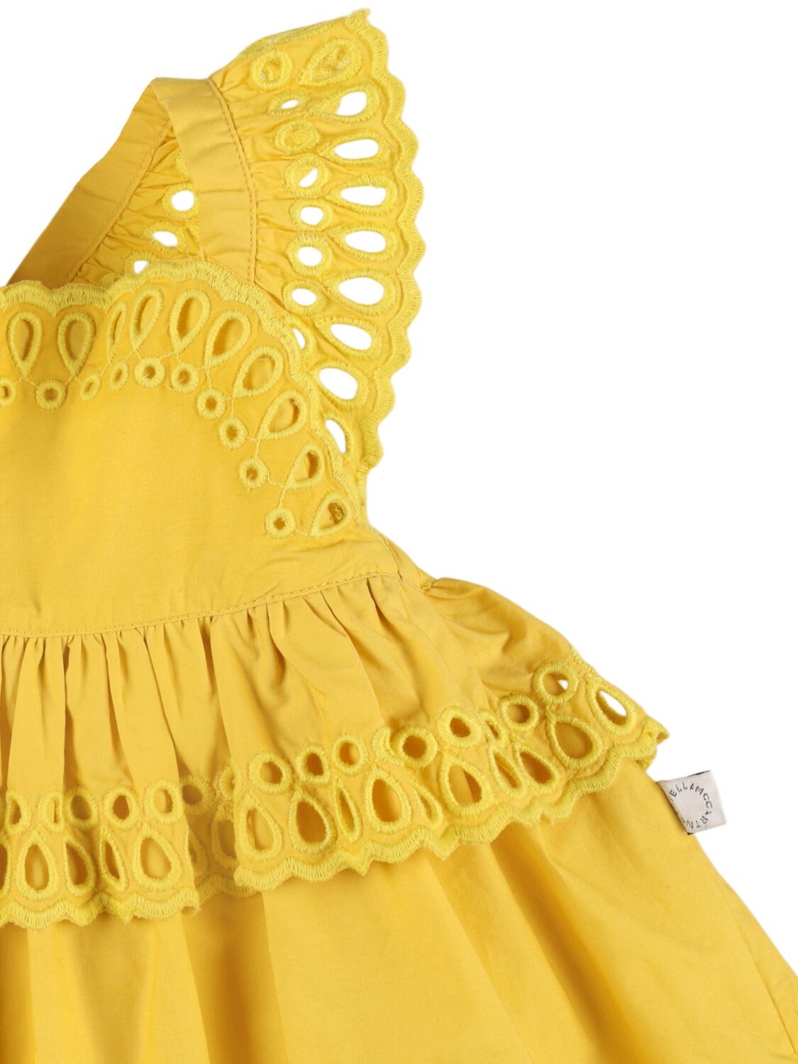 Shop Stella Mccartney Organic Cotton Poplin Dress In Yellow