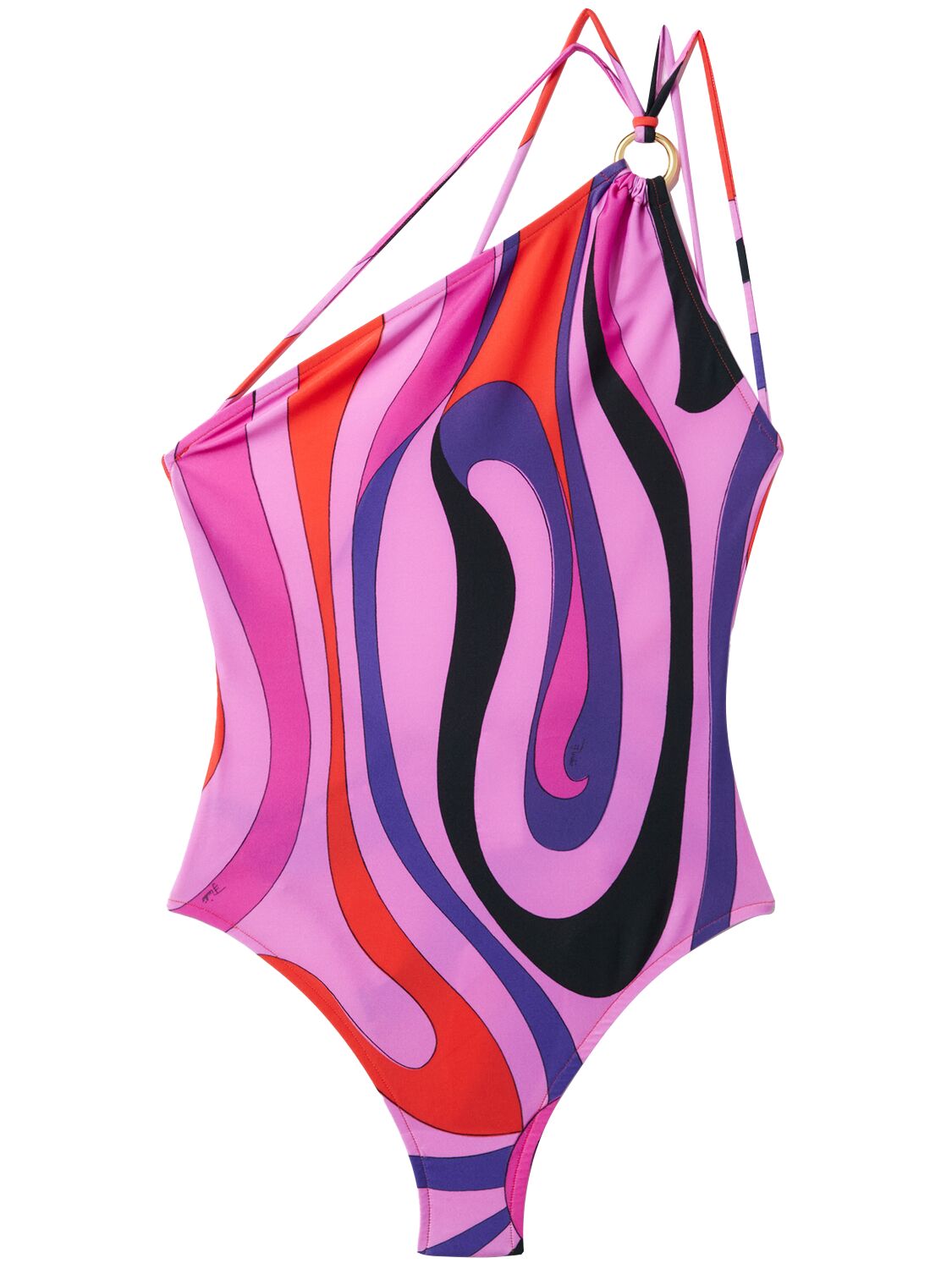 Pucci Printed Lycra One Piece Swimsuit In 粉色,红色