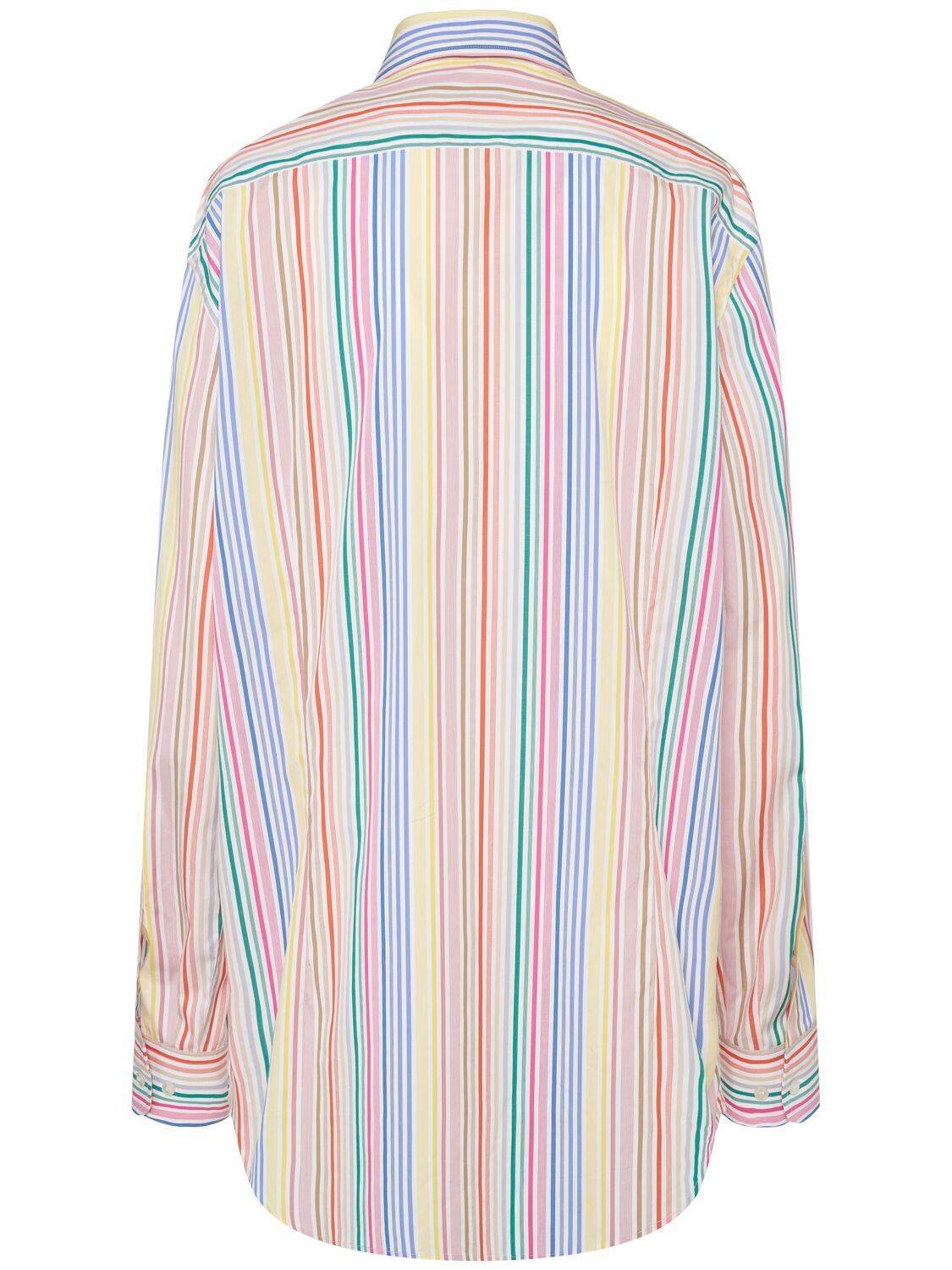 Shop Etro Striped Poplin Shirt In 多色