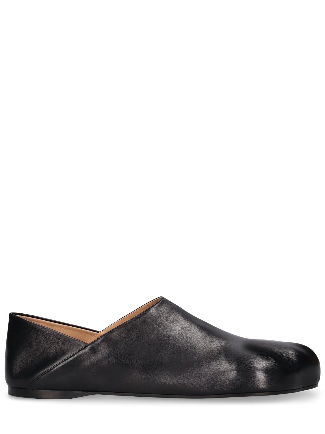 Shop Jw Anderson Paw Leather Loafers In Black