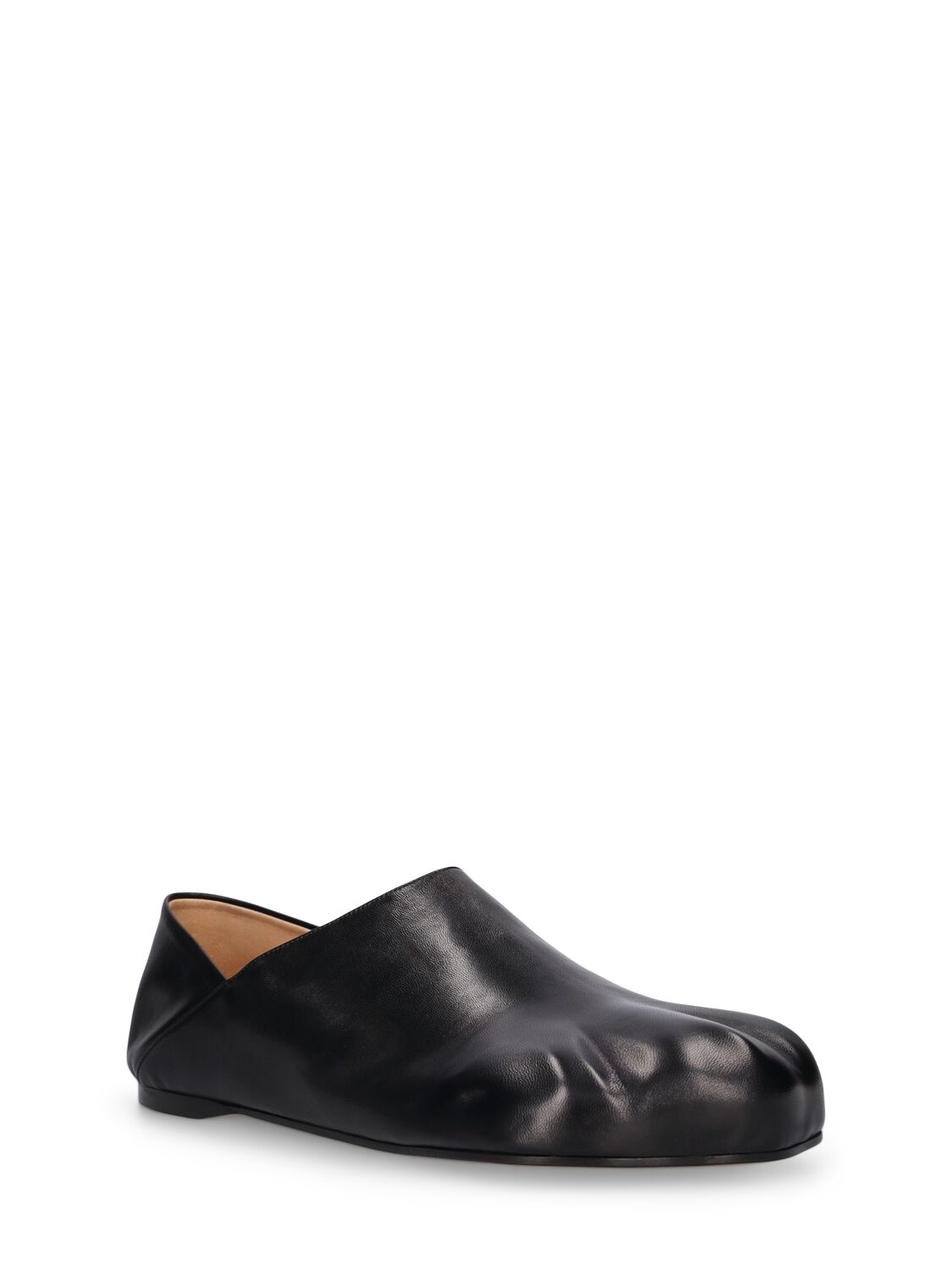 Shop Jw Anderson Paw Leather Loafers In Black