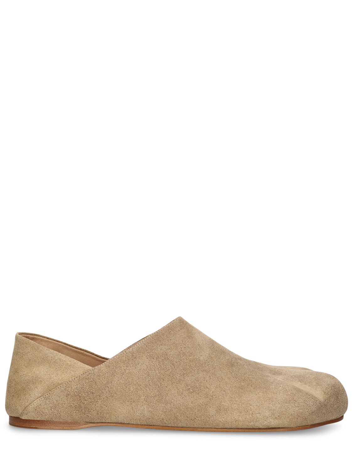 Shop Jw Anderson Paw Suede Loafers In Beige