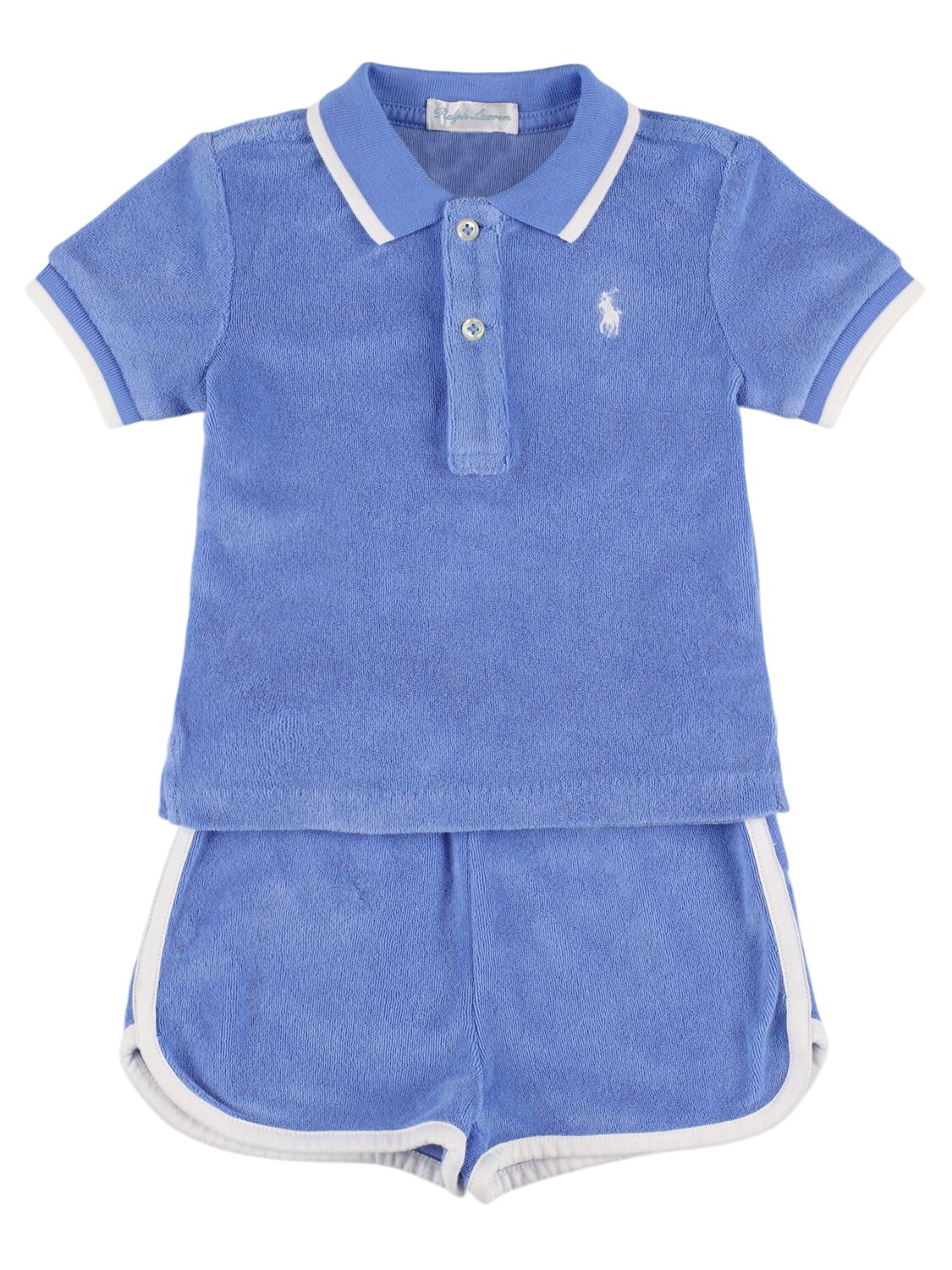 Ralph Lauren Kids' Cotton Terry Polo T-shirt & Shorts In Blue