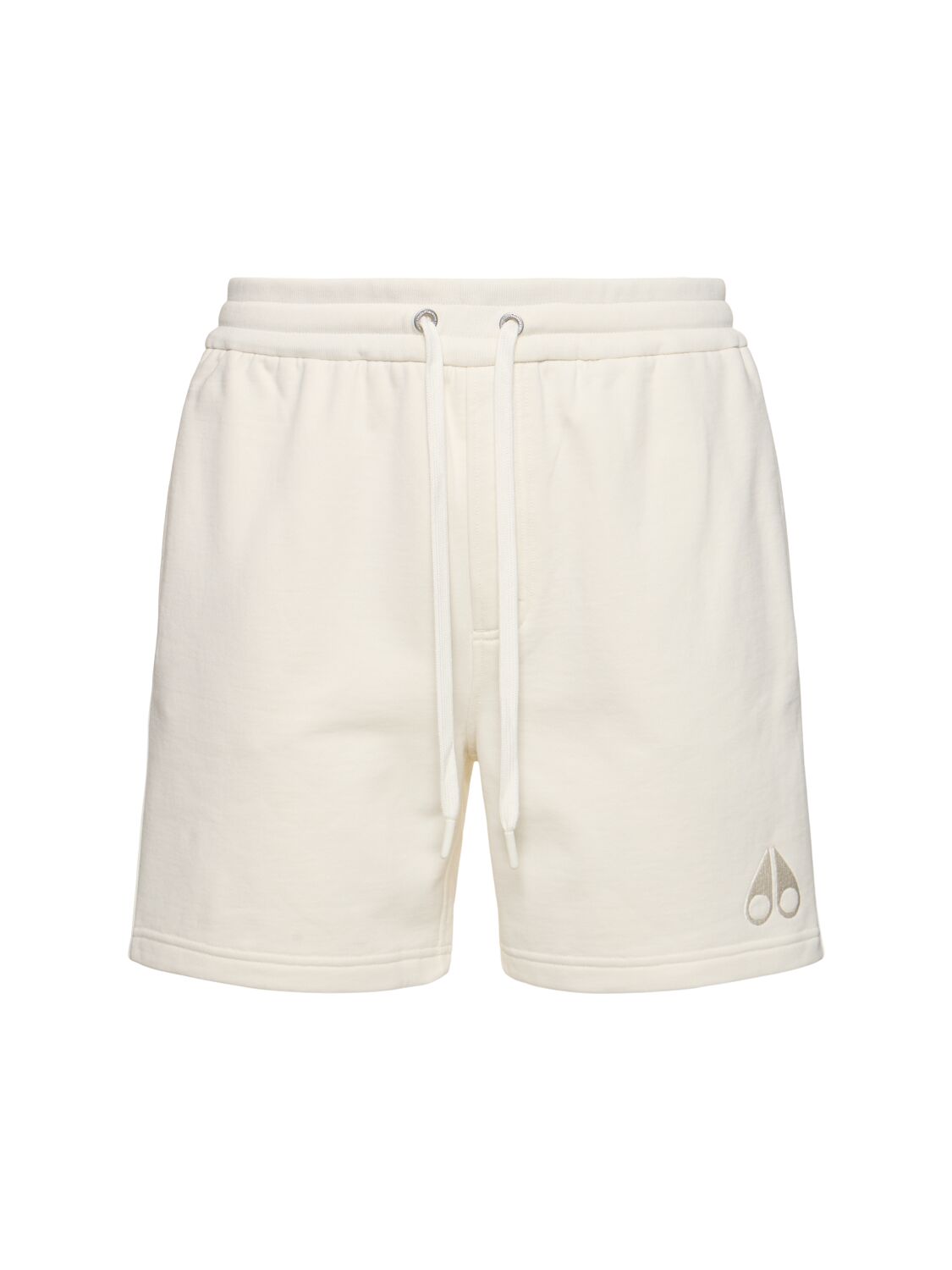 Shop Moose Knuckles Clyde Cotton Shorts In Beige,white