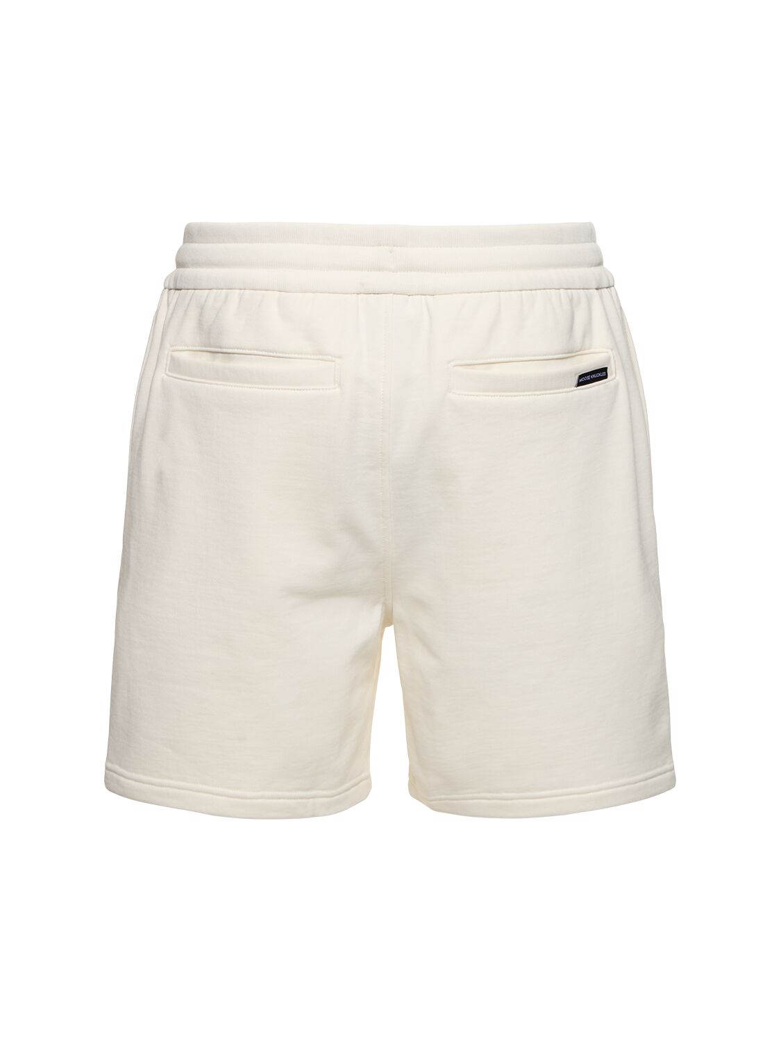 Shop Moose Knuckles Clyde Cotton Shorts In Beige,white