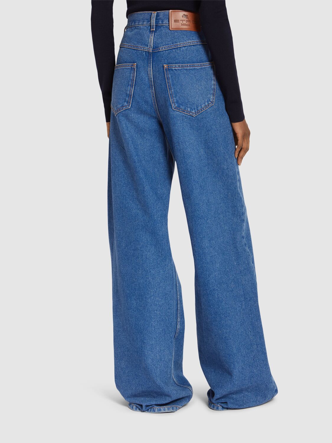ETRO DENIM HIGH RISE WIDE JEANS 