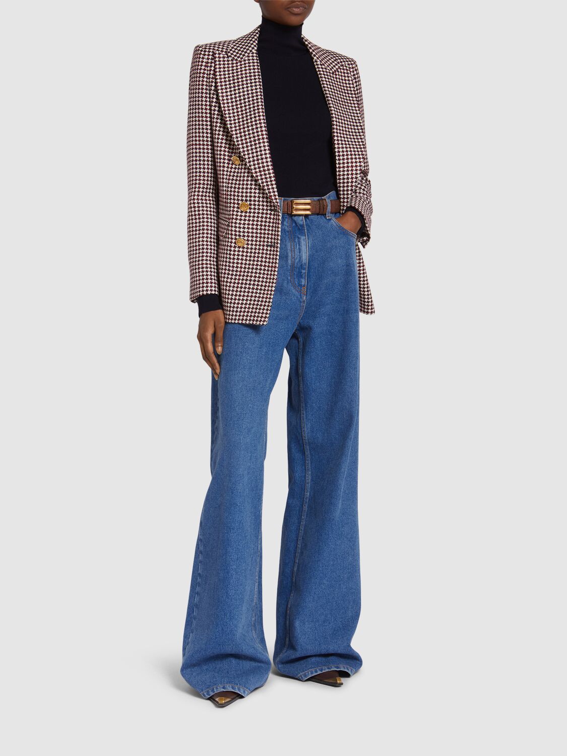 ETRO DENIM HIGH RISE WIDE JEANS 