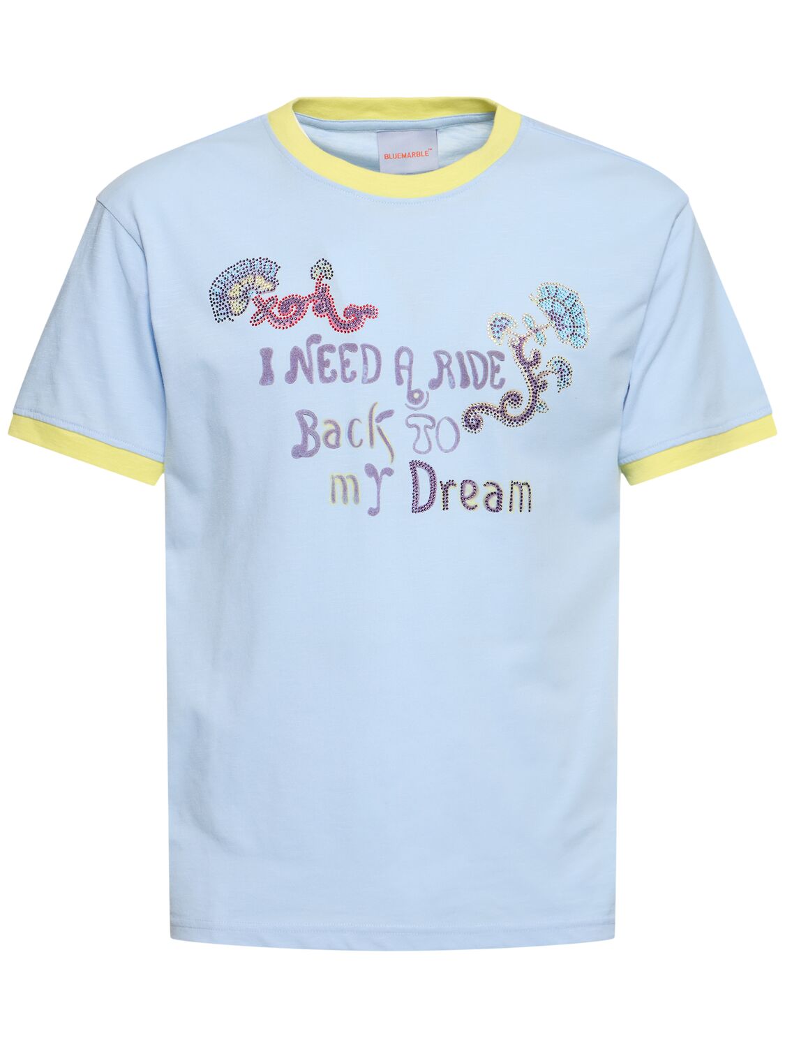 Image of Printed Cotton Blend Jersey T-shirt