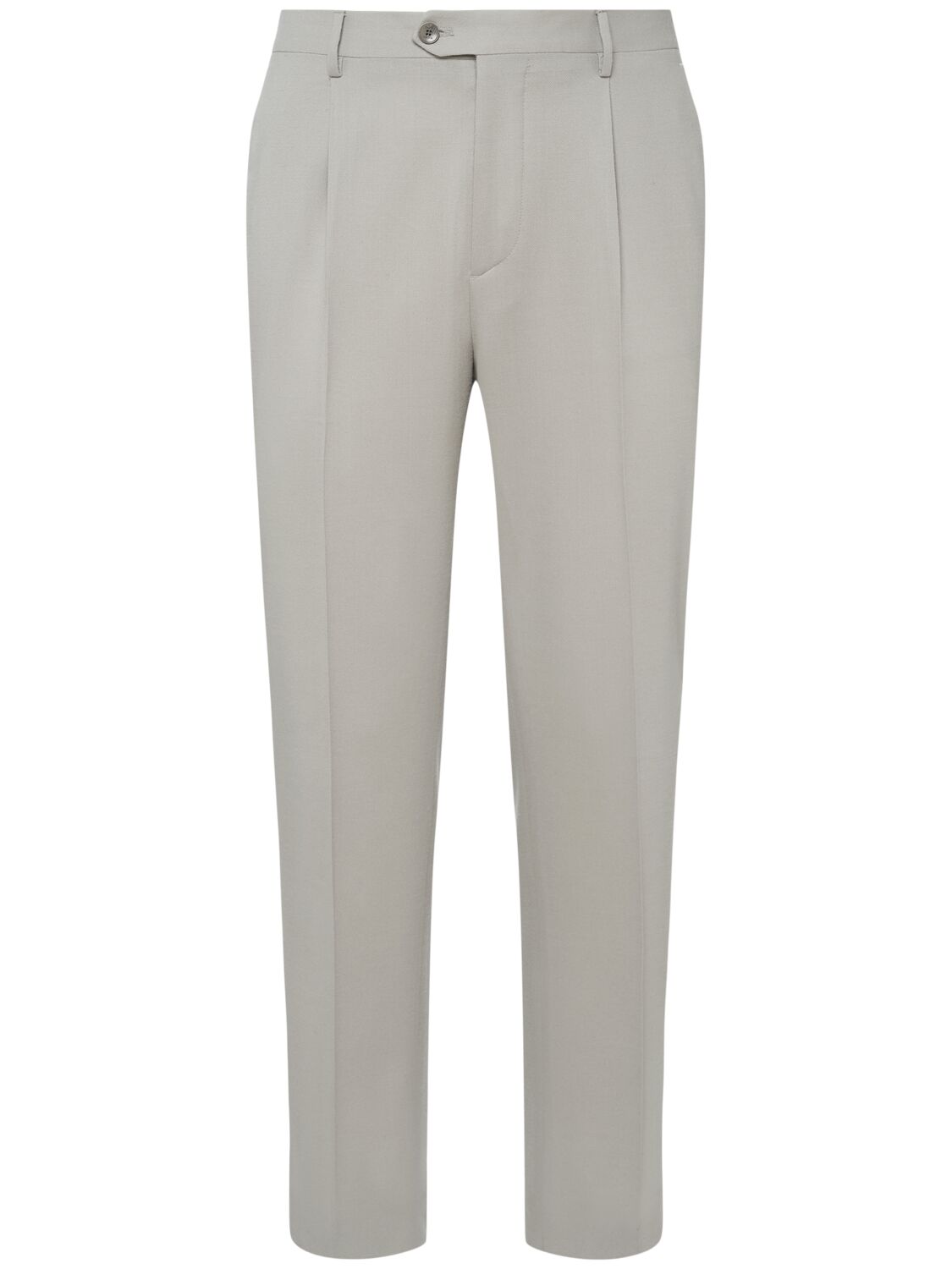 Etro Wool Blend Single Pleat Pants In Beige