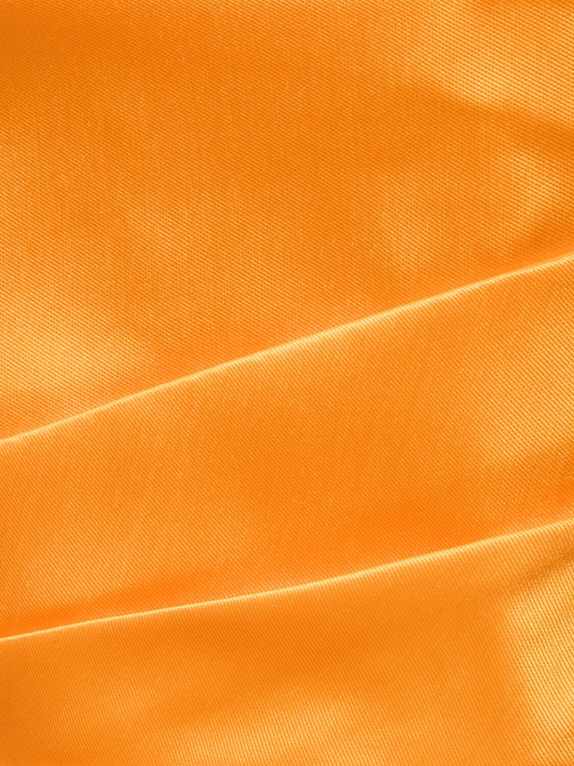 Shop Solace London Afra Crepe Knit Maxi Dress In Orange