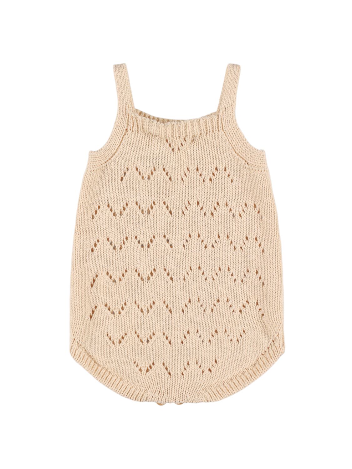Shop The New Society Organic Cotton Knit Bodysuit In Beige