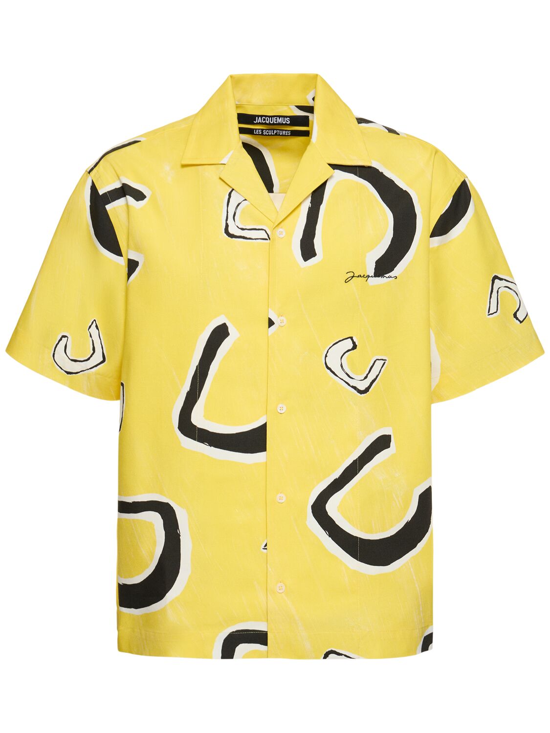 Jacquemus La Chemise短袖棉质衬衫 In Yellow