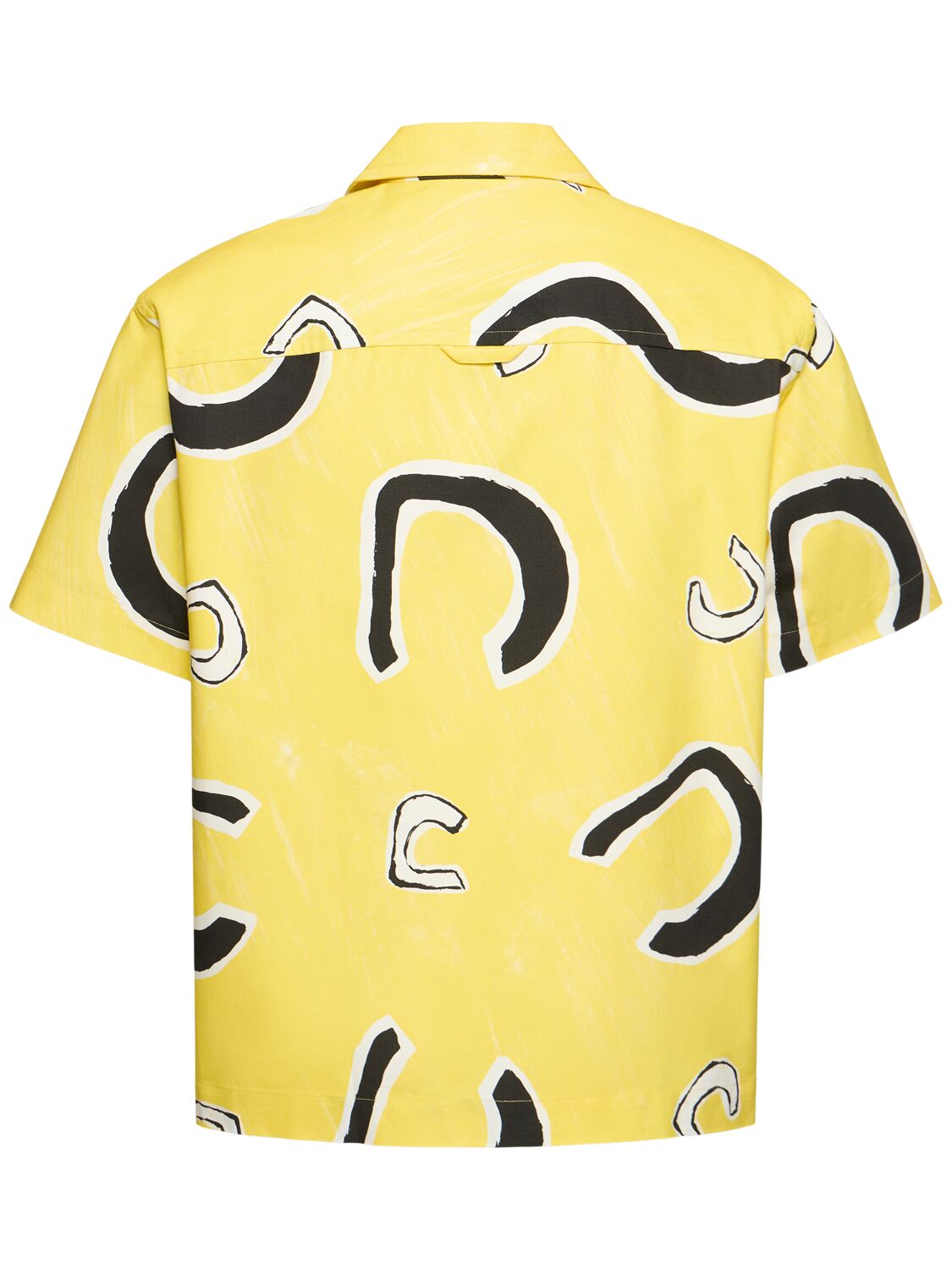 Shop Jacquemus La Chemise S/s Cotton Shirt In Yellow
