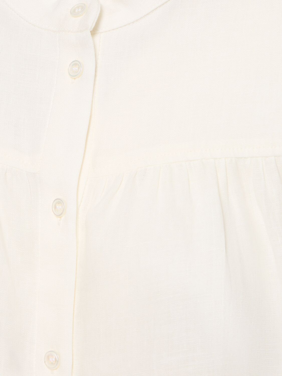 Shop Weekend Max Mara Carnia Embroidered Linen Shirt In Ivory,multi