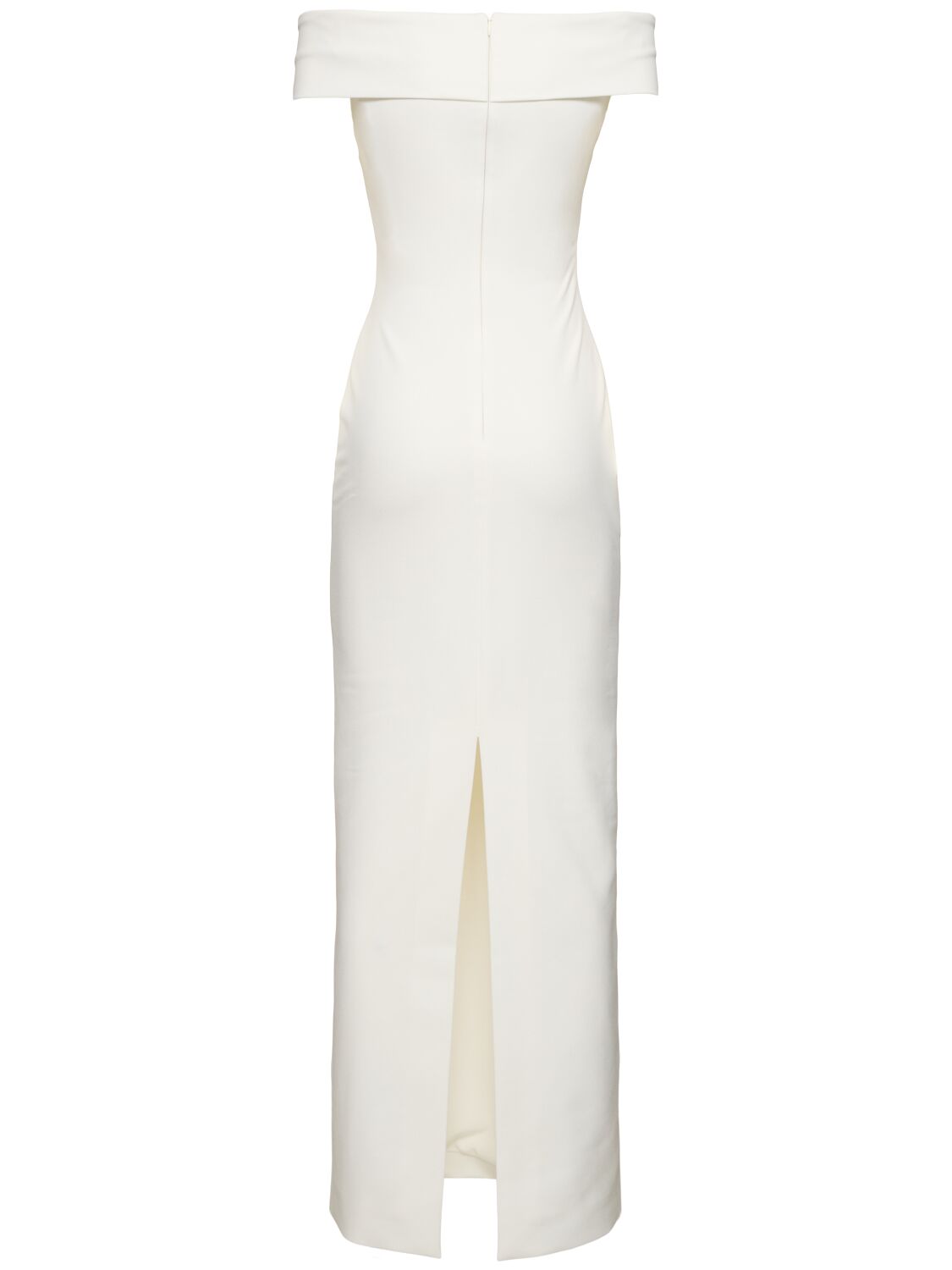 Shop Solace London Ines Crepe Knit Maxi Dress In White