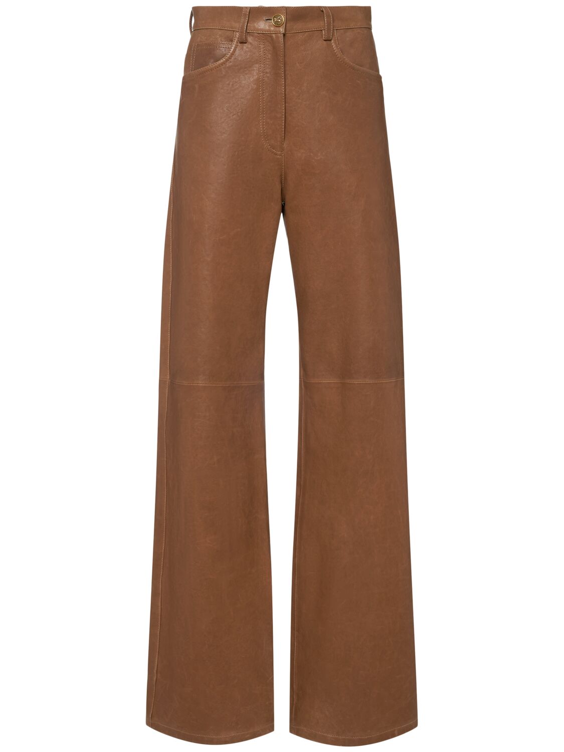 Leather Wide Leg Pants