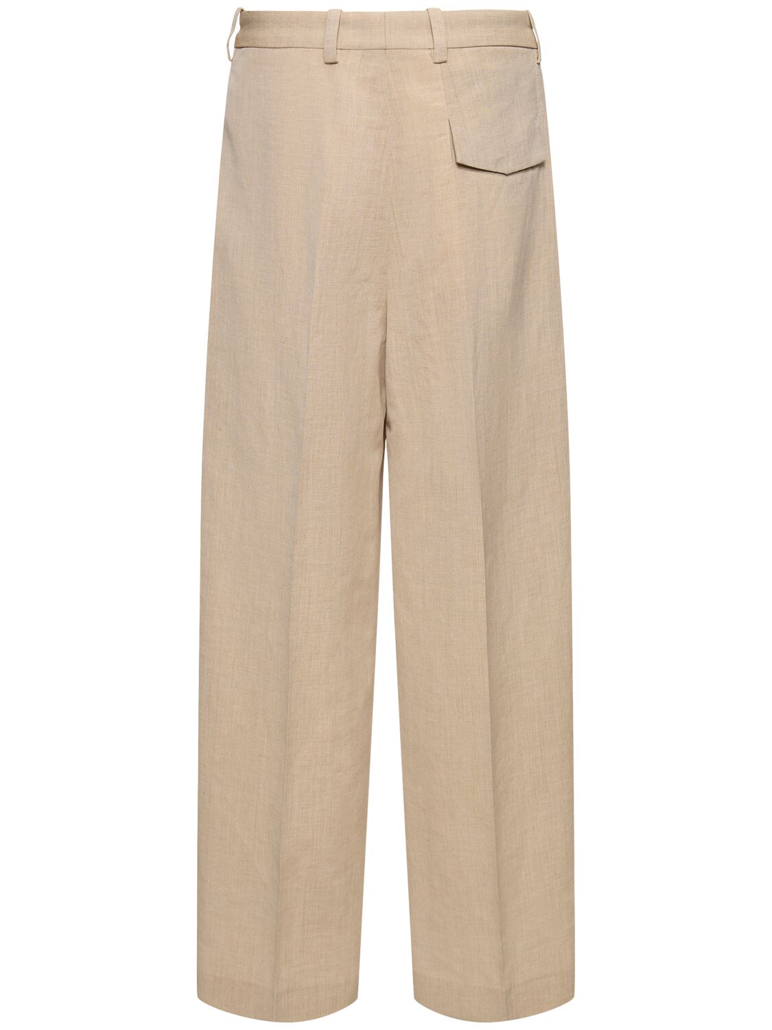 Shop Jacquemus Le Pantalon Titolo Linen & Wool Pants In Beige