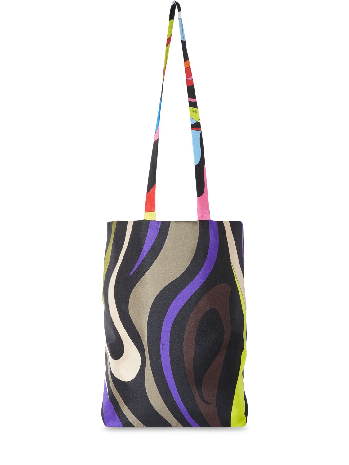 Shop Pucci Gallery Printed Silk Tote Bag In Multicolor